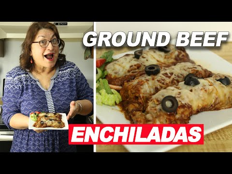 How to make Ground Beef Enchiladas with Homemade Red Sauce (and Non-GMO Corn Tortillas too!)