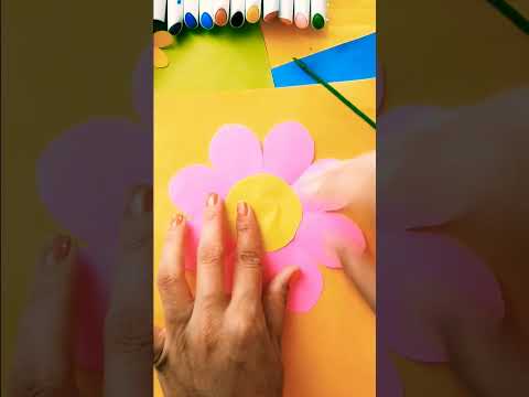 How to make paper flower || easy to make || step by step #pinkflower