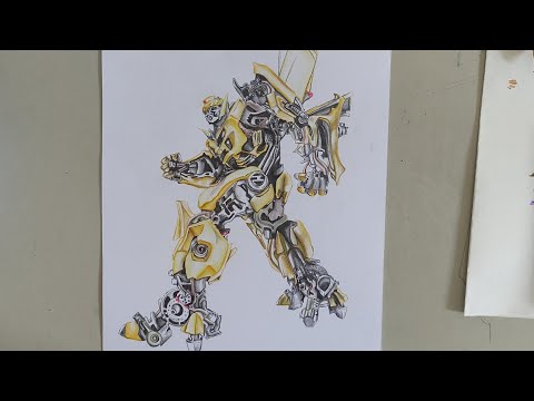 Drawing Bumblebee bee (Transformers)