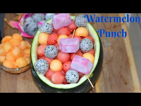 Watermelon Punch Recipe - Korean Style Watermelon Punch Recipe - Watermelon Hwachae - Subak Hwachae