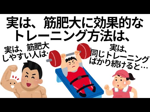 【筋肥大/筋トレ法】筋トレのためになる雑学まとめ