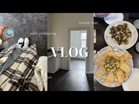 VLOG: house renovations are starting! kitchen interior shopping, home updates, mail unboxing + more