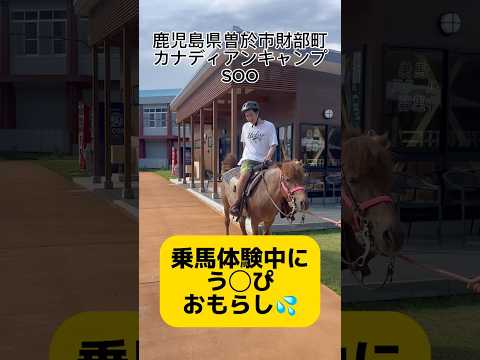 【乗馬体験中にまさかの！】#乗馬 #馬 #貴族 #曽於市 #サラブレッド #カナディアンキャンプ