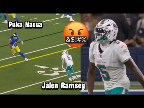 Puka Nacua & Cooper Kupp Vs Jalen Ramsey 🔥 (WR Vs CB) Rams Vs Dolphins