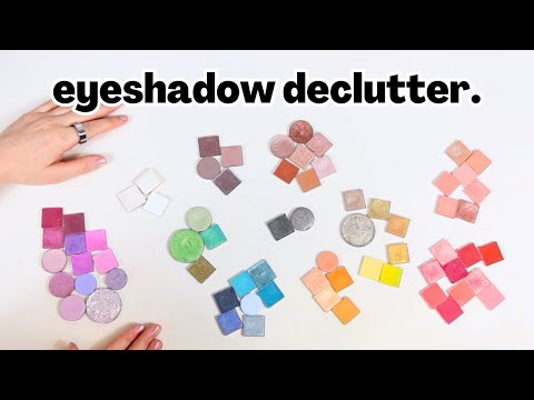 Eyeshadow DECLUTTER (this was *so* satisfying)