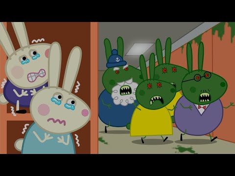 Shut up.. Richard Rabbit ! Ahead are hungry Zombies | Rebecca Rabbit Funny Animation