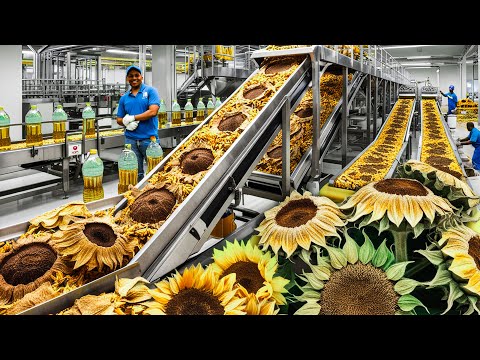 How Harvesting Millions Tons Of Sunflower Seeds And Process Sunflower Oil In Factory -Technology Oil