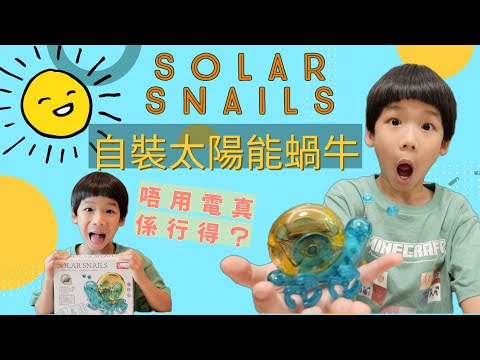 太陽能蝸牛Solar Snails | 可能係世界上其中一隻行得較快的蝸牛 | 認識齒輪及太陽能板運作原理 * Happy Summer Channel 第172集(中Sub)