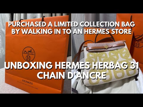 Herbag 31 Chaine d’Ancre Limited Collection purchased by walking in at an Hermes store | Unboxing