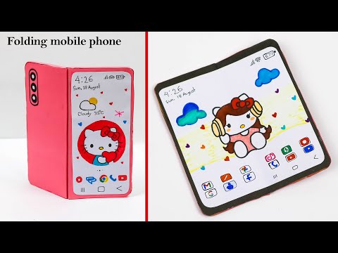 Mobile phone: Folding Mobile Phone with cardboard and paper/ DIY Paper Craft /DIY Paper Mobile Phone