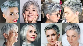 Grey Hair Cuts Over 50 Hairstyles Over 50 Grey Hair Ideas Pixie Haircut Styles