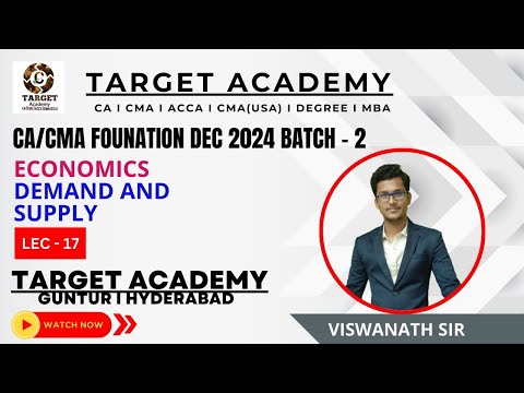 17.CA_CMA_FOUNDATION_ECONOMICS_DEMAND_AND_SUPPLY_LEC-17_BY_VISWANATH_SIR #ca  #cma #acca #cmausa