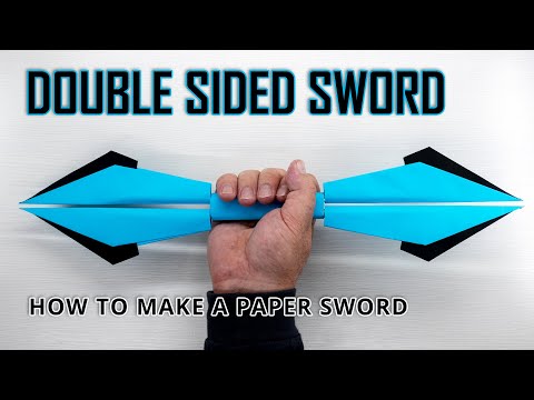 Fold Your Own Double Bladed Sword Out of Paper - Origami Instructions