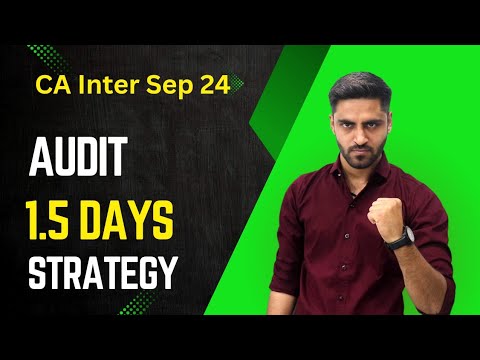 AUDIT 1.5 Days Study Plan | CA Inter Sep 24 AUDIT Most Important Topics chapters IMP questions list