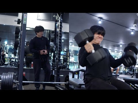 【Work out Vlog】大学生の筋トレVlog 腕＆DL