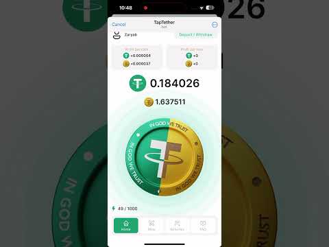 Taptether how to withdraw or deposit USDt in Ton wallet #money #taptether