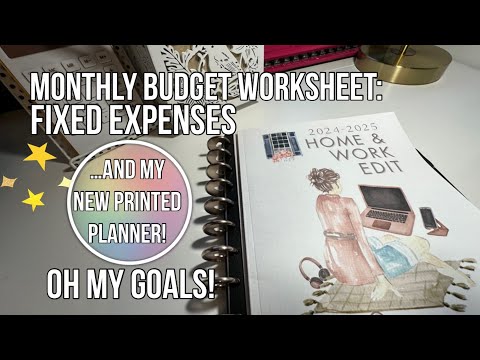 Monthly Budget Worksheet - FIXED EXPENSES & New Planner Is Here! | Oh My Goals Budget + Planning