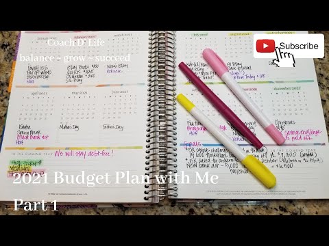 2021 Budget Plan with Me| How to Budget Plan Annually| Erin Condren Deluxe Planner