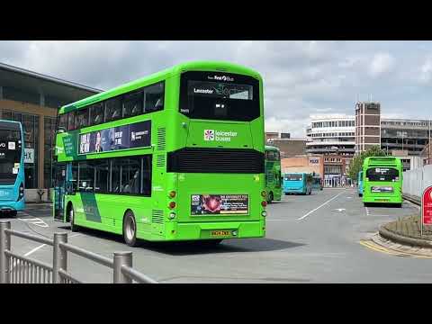 Buses at Haymarket Bus Station, Leicester - Tuesday 11th June 2024