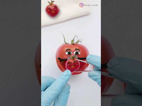 Tomato Foodsurgery - THE TRIPLETS DIED..😭💔🪦  #fruitsurgery #birth #baby