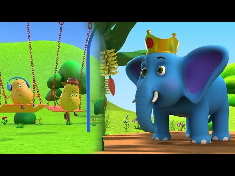 Aloo Kachaloo Beta Kahan Gaye They & Hathi Raja Kahan Chale | 3D Animated Rhymes | Hindi Balgeet