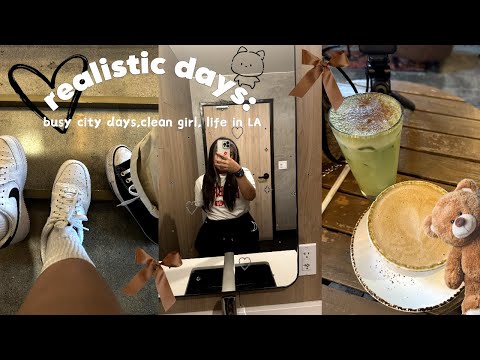 realistic days ☽: productive cafe dates, unboxing clothes, clean girl vibes