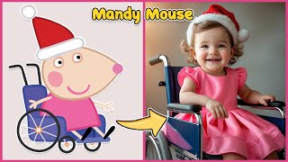 PEPPA PIG Animation Movie Characters As BABY On Christmas Day  🐷🐷🐷| 🐽Peppa Pig🐱Candy Cat🐭Mandy Mouse