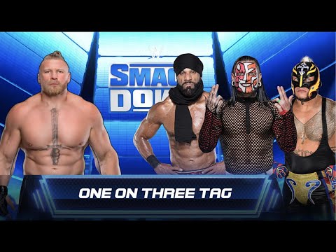 One on Three Handicap Match | Brock Lesnar vs. Tag Team | WWE SmackDown