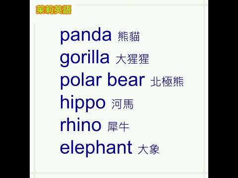 動物英文單字-2。用有趣的單字記憶通，快速記憶6個英文單字。#shorts #英文單字 #動物英文。