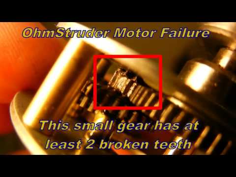 OhmStruder stepper motor gearhead failure