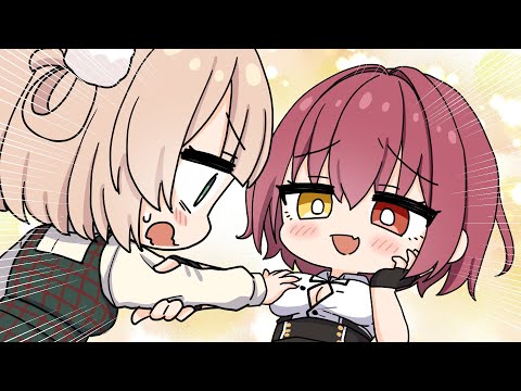 Marine suddenly makes Ui grab her chest【Hololive AnimatedClip/Eng sub】【Shigure Ui/Houshou Marine】