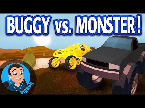 Roblox Jailbreak Monster Truck vs. Dune Buggy with MyUsernamesThis!!