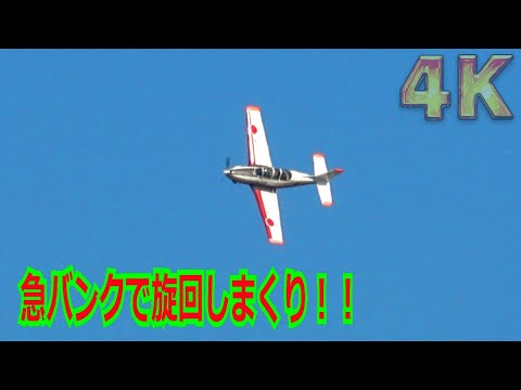 【4K】急バンクで旋回しまくり！！T-7練習機が全力の機動飛行訓練【岐阜基地】