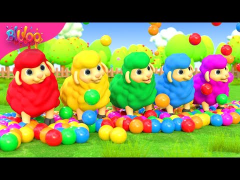 Baa Baa Black Sheep Song | Colorful Sheep | BluLoo Nursery Rhymes & Kids Songs