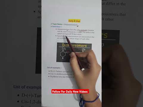 What Are Diastereomers ? Definition & Examples #chemistry #diastereomers #organicchemistry