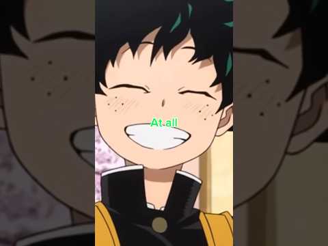 Don’t ask Midoriya a single question