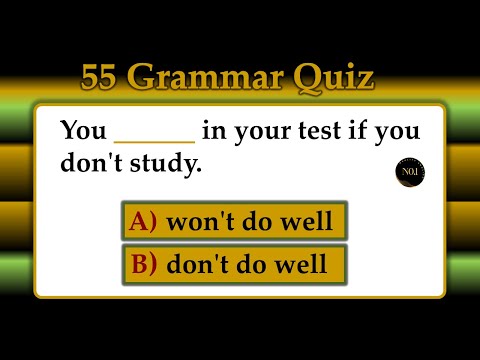 55 Test - English | Present Past & Future - All 12 Tenses Quiz in English | No.1 Quality English