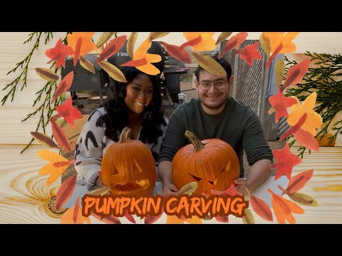 CARVING 🎃 PUMPKINS WITH MY BOYFRIEND | FALL 🍁  VLOG