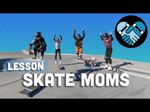 Moms Learn Skateboarding! How to launch out of ramps, Fly Outs, Quarterpipes, Roll Outs, Safety