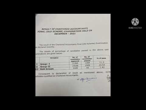 CA final (old) pass percentage ca final result out #caresults December 2021 examination