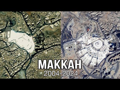 20 Years Timelapse Of Beautiful Masjid Al-Haram On Google Earth🌎