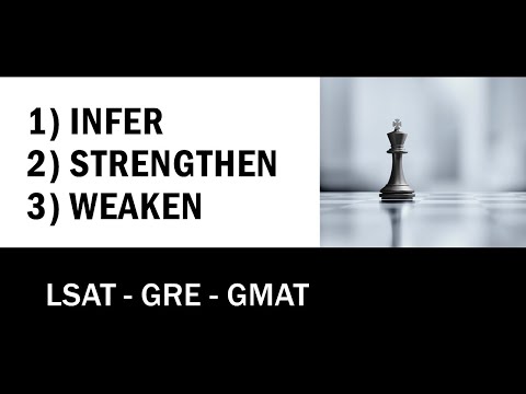 Infer, Strengthen and Weaken - LSAT - GRE - GMAT