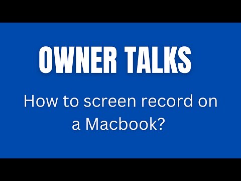 Screen recording on Macbook