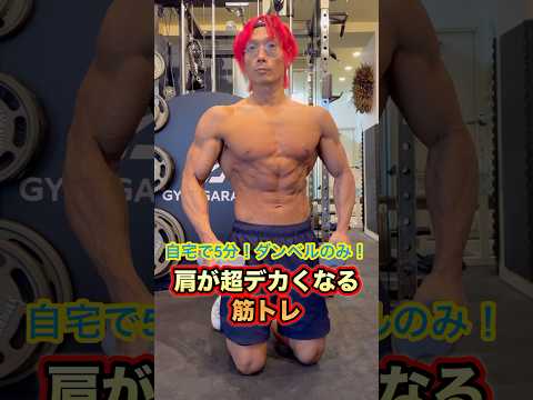 自宅で5分！肩が絶対にデカくなる座ったまま筋トレ！Shoulder  workout #shorts #筋トレ #fitness