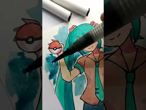 Miku Hatsune drawing full coloring process #drawing #anime