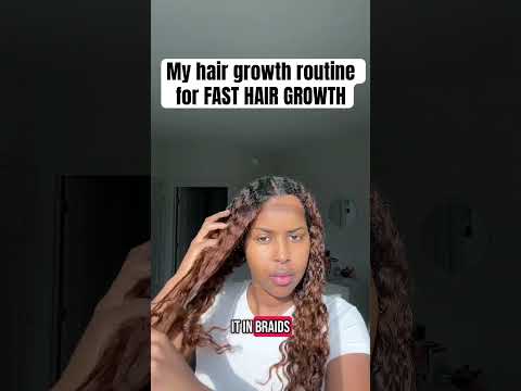 My hair routine for fast hair growth #haircare #hairgrowth #naturalhair