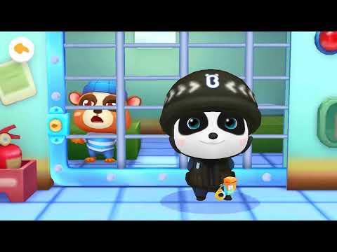 Officer Kiki's Crime-Fighting Mission: Busting Bank Robbers in Little Panda Policeman Gameplay