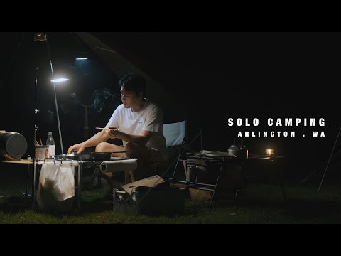 Solo Camping Cooking | Snow Peak IGT | DoD Kinoko Tent