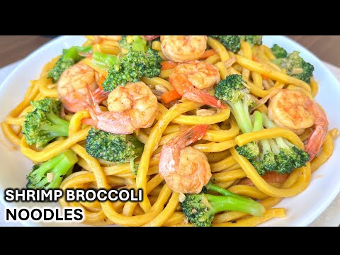 How to make SHRIMP BROCCOLI NOODLES | Easy Restaurant Recipe