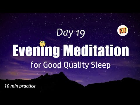 Day 19💤Evening💤Meditation Challenge for 😴Good Quality Sleep😴 10 min before sleep